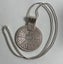 Vintage Large Sterling Silver Egyptian Siwa Disk Pendant & Sterling Snake Chain Carousel 2