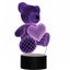 3D Acrylic Teddy Bear 7 Color Kids Bedside Night Light Carousel 7