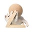 Interactive Wooden Sisal Cat Scratching Post Ball Carousel 2