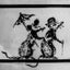 Framed $1 RESERVE 1 Panel Canvas Art Print - Banksy Carousel 1