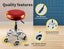 Levede Salon Stool Swivel Barber Stools Bar Chairs Lift Hairdressing Round Red Carousel 6