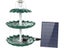 3 Tiered Bird Bath With 3W Solar Pump DIY Solar Fountain Detachable And Carousel 1