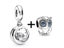 2Pcs Silver Color 45 Styles Pink Beads Pendant Fits DIY Brand Charm Bracelets Carousel 1