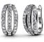18K White Gold Crystal Huggie Earrings "Kathleen" Carousel 1