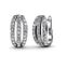 18K White Gold Crystal Huggie Earrings "Kathleen" Carousel 4