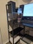 Black DESK with built-on BOOKSHELF. Carousel 2