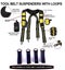 TOOL BELT-LEATHER DOUBLE POUCH TOOL BELT SLIDABLE ON BELT + SUSPENDER/HARNESS Carousel 5