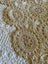 A lovely UNUSED hand crocheted ecru vintage Tablecloth Carousel 2