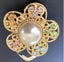 Fabulous faux pearl scarf clip Carousel 1