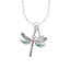 925 Sterling Silver Dragonfly & Sun Charm Necklace Boho Jewelry For Women / Girl Carousel 1