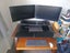 Wood and glass office desk Carousel 1