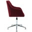 vidaXL Swivel Office Chair Wine Red Fabric Carousel 3