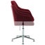 vidaXL Swivel Office Chair Wine Red Fabric Carousel 5