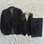 Vintage 1960s Duncath Windsor Wool Striped Three Piece Suit NZ Made Carousel 1