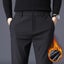 Men Pants Thicken Fleece Lined Warm Elastic Waist Outdoor Sweatpants Carousel 3