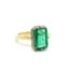 Antique Inspired 18k Gold & Silver 2.44ctw Emerald Solitaire Engagement Ring Carousel 4