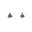 925 Sterling Silver Colourful Stones Stud Earrings Carousel 1