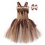 size L (6-7 years) Girls Halloween dress, Children's Jungle Princess Dress Carousel 2