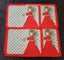 Set of Four Vintage Christmas Placemats Table Mats Angels Carousel 3