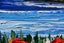 ART painting Landscape Oil New original Ocean Poppy 20x20cm Carousel 10