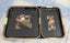 Vintage Toyo Japanese Lacquer Ware Serving Tray Set Golden Peacock Carousel 3