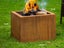 Fire Pit Brazier Bowl - Square Corten Steel 55CM Carousel 5