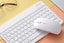 Slim Portable Wireless Bluetooth Keyboard Mouse Combo for Tablet Laptop -White Carousel 4