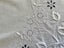 A stunning white worked vintage Linen tablecloth Carousel 2