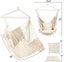 Hammock Chair Hanging Rope Swing with 2 Cushions Carousel 14