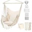 Hammock Chair Hanging Rope Swing with 2 Cushions Carousel 15