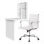 Artiss Computer Desk Office Chair Set Pu Leather Wall Mount Foldable Table White Carousel 1