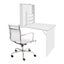 Artiss Computer Desk Office Chair Set Pu Leather Wall Mount Foldable Table White Carousel 3