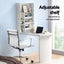 Artiss Computer Desk Office Chair Set Pu Leather Wall Mount Foldable Table White Carousel 4
