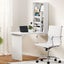 Artiss Computer Desk Office Chair Set Pu Leather Wall Mount Foldable Table White Carousel 7