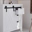 Barn Door 900mm Solid Wood Floor-Standing Vanity – Hampton Series – Matte White Carousel 4