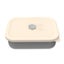 Elosung Gray Microwave Safe Silicone Lunch Box With 4 Compartments Airtight Bent Carousel 1
