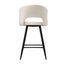 2X Bar Stools Kitchen Dining Chair Padded Chair Boucle White Sura Carousel 7