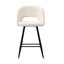 2X Bar Stools Kitchen Dining Chair Padded Chair Boucle White Sura Carousel 9