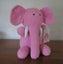 Novelty Toy Pink Elephant - NEW - Handknitted Carousel 1