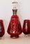 ***FABULOUS RED DECANTER SET WITH STERLING SILVER OVERLAY ITALY*** Carousel 3