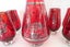 ***FABULOUS RED DECANTER SET WITH STERLING SILVER OVERLAY ITALY*** Carousel 6