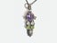 Vintage amethyst peridot & gemstone stg sil mount 925 chain necklace Carousel 1