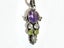 Vintage amethyst peridot & gemstone stg sil mount 925 chain necklace Carousel 2