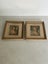 Pair of small charming romantic vintage prints c.1930-40s Carousel 3