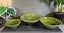 Bob Steiner Ceramicist NZ. Pounamu Green Silver Fern Motif Stackable Bowls. Trio Carousel 4