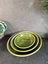 Bob Steiner Ceramicist NZ. Pounamu Green Silver Fern Motif Stackable Bowls. Trio Carousel 6