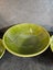 Bob Steiner Ceramicist NZ. Pounamu Green Silver Fern Motif Stackable Bowls. Trio Carousel 7