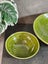 Bob Steiner Ceramicist NZ. Pounamu Green Silver Fern Motif Stackable Bowls. Trio Carousel 9