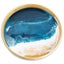 Lynn & Liana Round Bamboo Resin Serving Tray With Ocean Vibes Design And Durable Carousel 1
