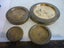VINTAGE CAST IRON LARGE SCALES + BRASS WEIGHTS X 4 Carousel 7